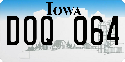 IA license plate DOQ064