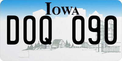 IA license plate DOQ090