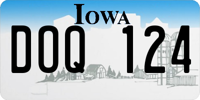 IA license plate DOQ124