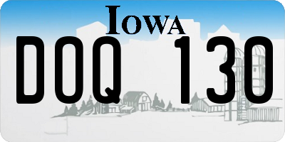 IA license plate DOQ130