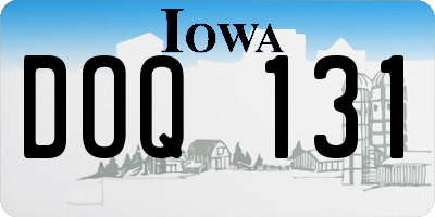 IA license plate DOQ131