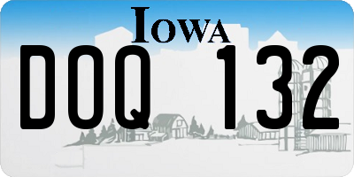 IA license plate DOQ132