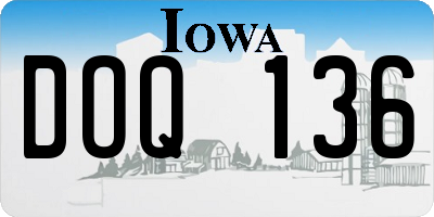 IA license plate DOQ136