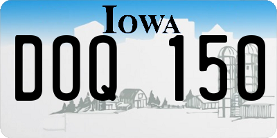 IA license plate DOQ150