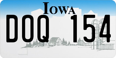 IA license plate DOQ154