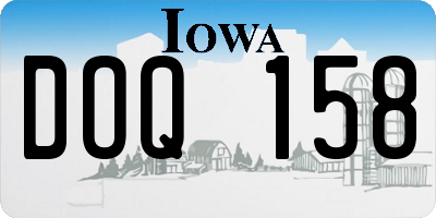 IA license plate DOQ158