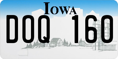 IA license plate DOQ160