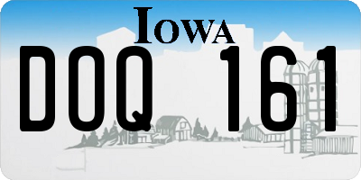 IA license plate DOQ161