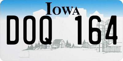 IA license plate DOQ164
