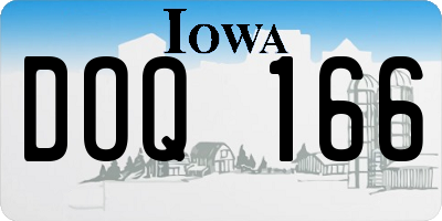 IA license plate DOQ166