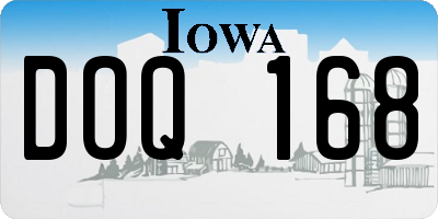 IA license plate DOQ168