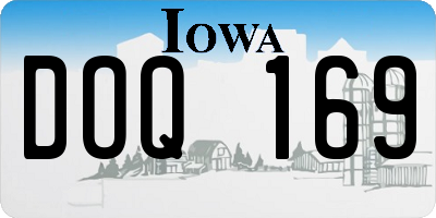 IA license plate DOQ169