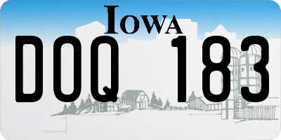IA license plate DOQ183