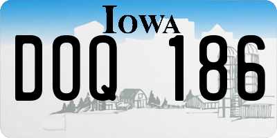 IA license plate DOQ186