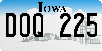 IA license plate DOQ225