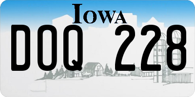IA license plate DOQ228