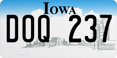 IA license plate DOQ237