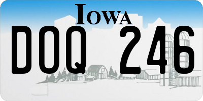 IA license plate DOQ246