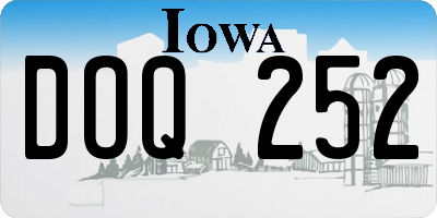 IA license plate DOQ252