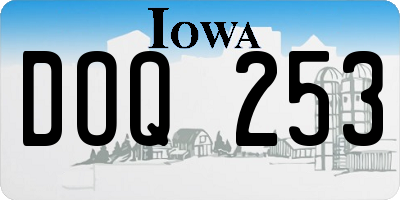IA license plate DOQ253