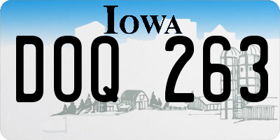 IA license plate DOQ263