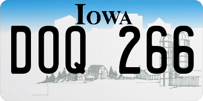 IA license plate DOQ266