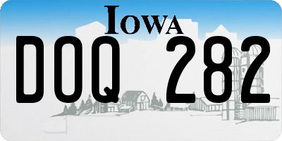 IA license plate DOQ282