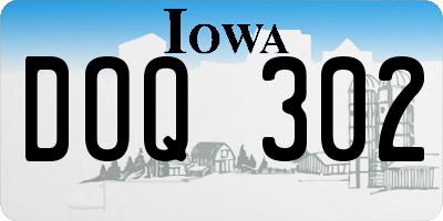 IA license plate DOQ302