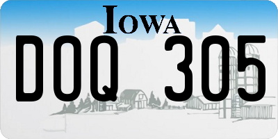 IA license plate DOQ305