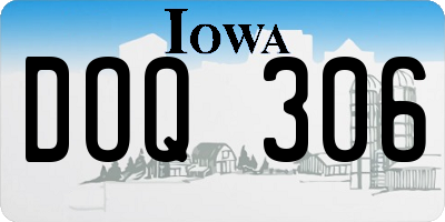 IA license plate DOQ306