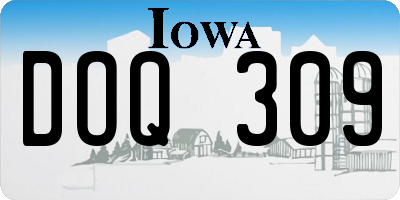 IA license plate DOQ309