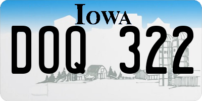 IA license plate DOQ322