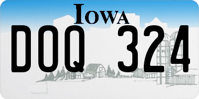 IA license plate DOQ324
