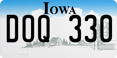 IA license plate DOQ330