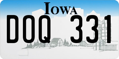 IA license plate DOQ331