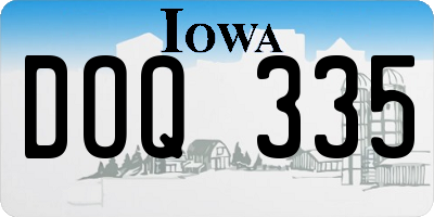 IA license plate DOQ335