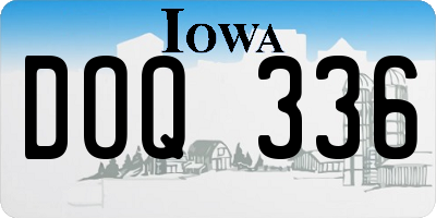 IA license plate DOQ336