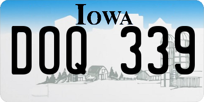 IA license plate DOQ339