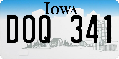 IA license plate DOQ341