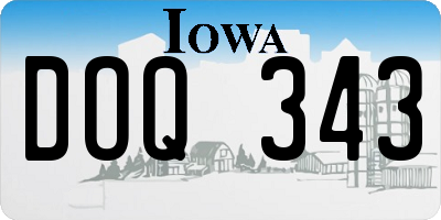 IA license plate DOQ343