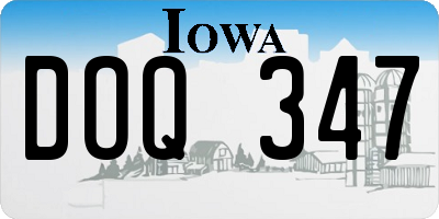 IA license plate DOQ347