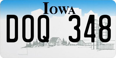 IA license plate DOQ348