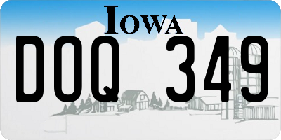 IA license plate DOQ349