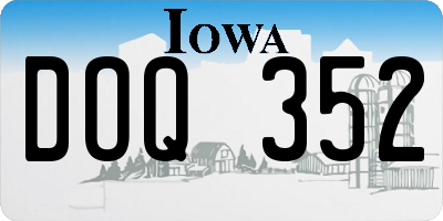 IA license plate DOQ352