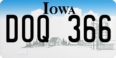 IA license plate DOQ366