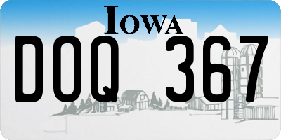 IA license plate DOQ367