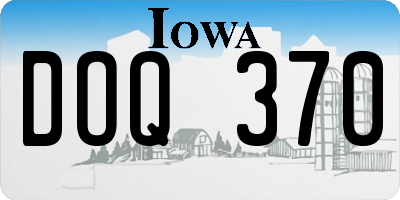 IA license plate DOQ370