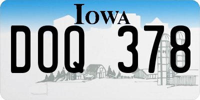 IA license plate DOQ378