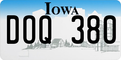 IA license plate DOQ380