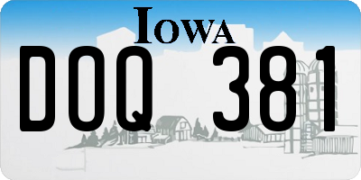 IA license plate DOQ381